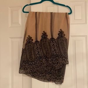 Pink and black infinity scarf